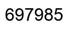 Number 697985 black image