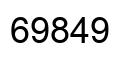 Number 69849 black image