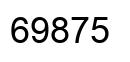 Number 69875 black image