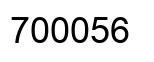 Number 700056 black image