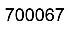 Number 700067 black image