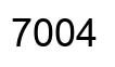 Number 7004 black image
