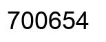 Number 700654 black image