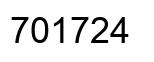Number 701724 black image