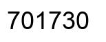 Number 701730 black image