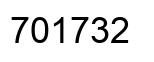 Number 701732 black image