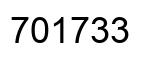 Number 701733 black image