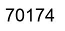 Number 70174 black image