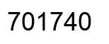 Number 701740 black image
