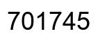Number 701745 black image