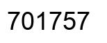 Number 701757 black image