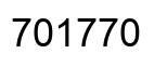 Number 701770 black image