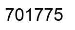 Number 701775 black image