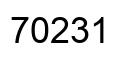 Number 70231 black image