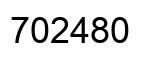 Number 702480 black image