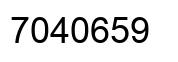Number 7040659 black image