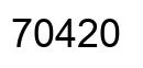 Number 70420 black image