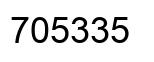 Number 705335 black image