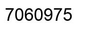 Number 7060975 black image