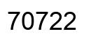 Number 70722 black image
