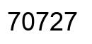 Number 70727 black image
