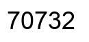 Number 70732 black image