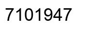 Number 7101947 black image