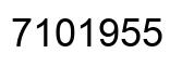 Number 7101955 black image