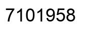 Number 7101958 black image
