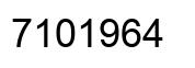 Number 7101964 black image