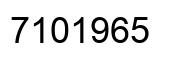 Number 7101965 black image