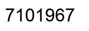 Number 7101967 black image