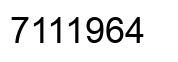 Number 7111964 black image