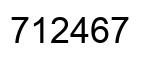 Number 712467 black image