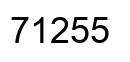 Number 71255 black image