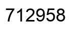 Number 712958 black image