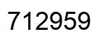 Number 712959 black image