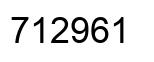 Number 712961 black image