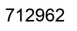 Number 712962 black image