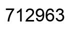 Number 712963 black image