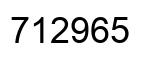 Number 712965 black image