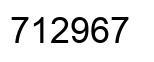 Number 712967 black image