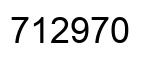 Number 712970 black image