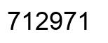 Number 712971 black image