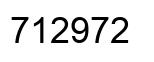 Number 712972 black image