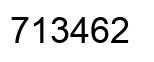 Number 713462 black image