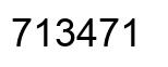 Number 713471 black image