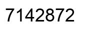 Number 7142872 black image