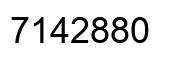 Number 7142880 black image