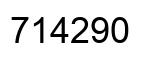Number 714290 black image